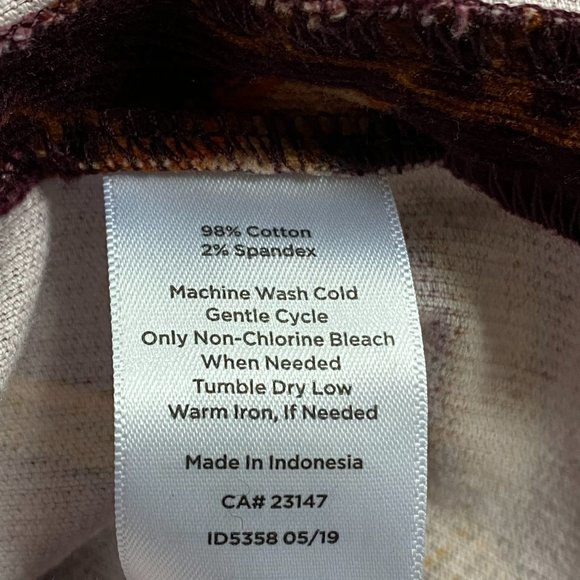 Talbots Equestrian Print Corduroy Skirt in Burgundy US8 - O299 - Picture 4 of 5